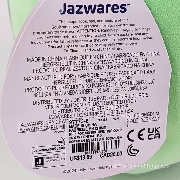 🇨🇦 GOBO 💚🐻 Green Gummy Bear CANADIAN AND BLACKLIGHT Squishmallow ☆ NWT ☆ - Picture 2 of 8